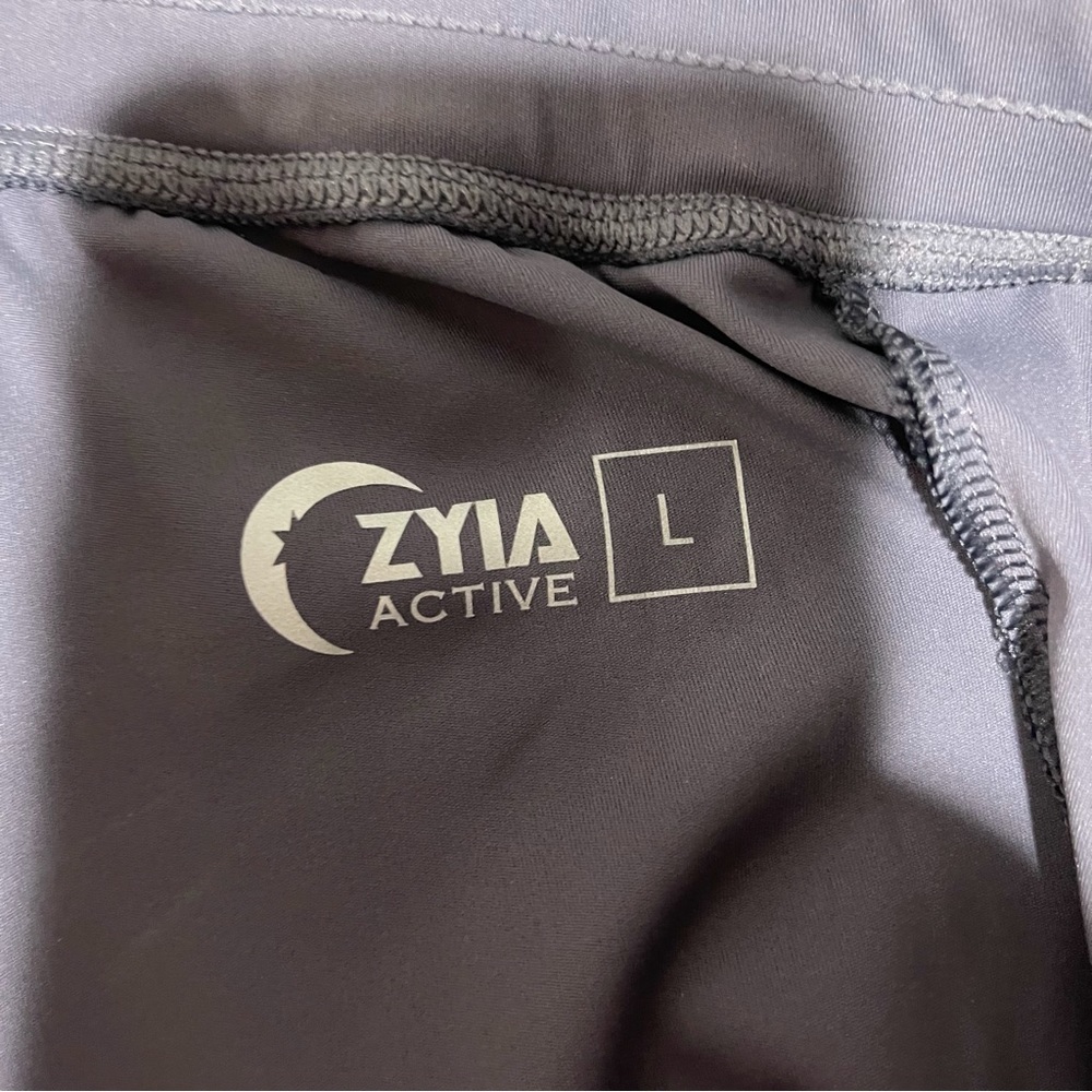 Zyia Active Peak Ankle Zipper Joggers Gray Size Large Athleisure Athletic - Picture 9 of 9